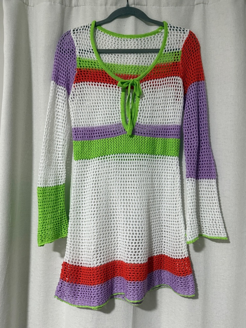 Multi Color Crochet Coverup
